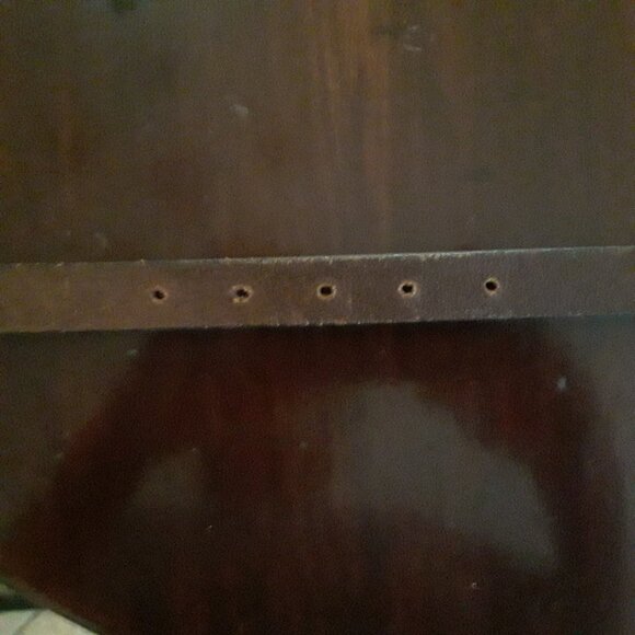 Ladies Genuine Italian Leather Brown Belt w/metal buckle, size M, 30" - Picture 5 of 6